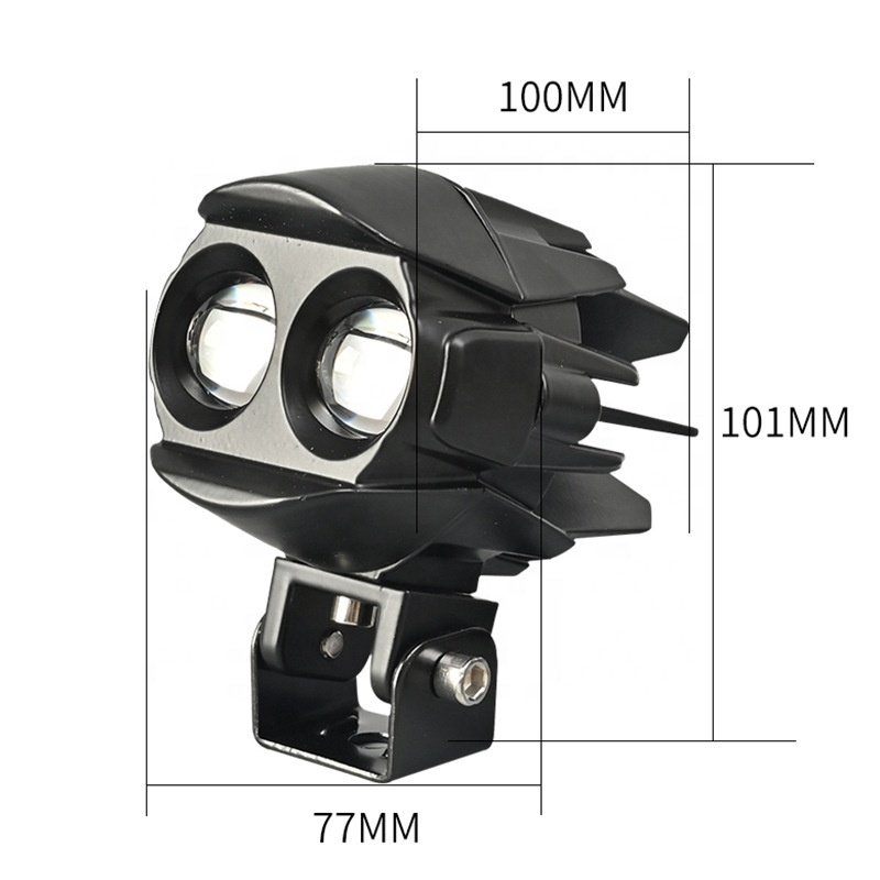 High-Power Two-Color LED Motorcycle Fog Lights High Quality Waterbird Binocular Driving Headlights Yellow Light IP67 Waterproof
