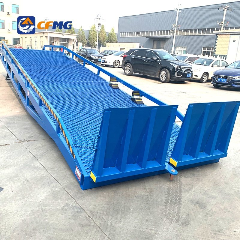 6ton 8ton 10ton 15ton hot sale new design used container loading dock yard mobile unloading ramp 2 wheels logistic use