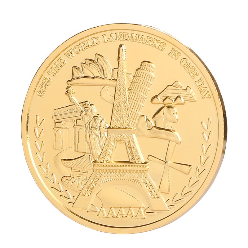 Custom Logo Commemorative Collections Metal Plaque Challenge Souvenir Pins UV Printing Personalized Design