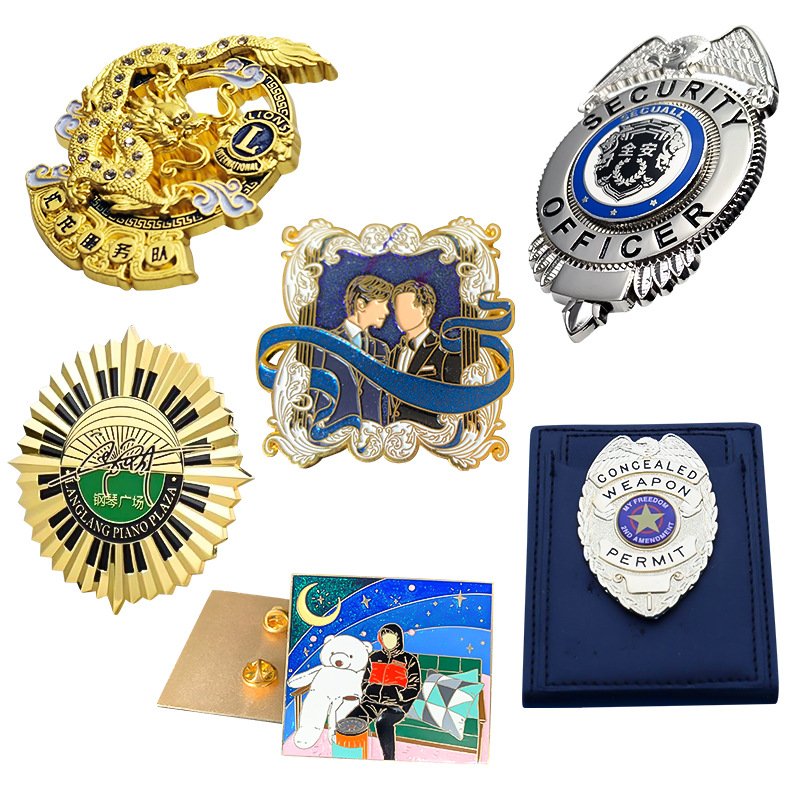 Custom Logo Commemorative Collections Metal Plaque Challenge Souvenir Pins UV Printing Personalized Design