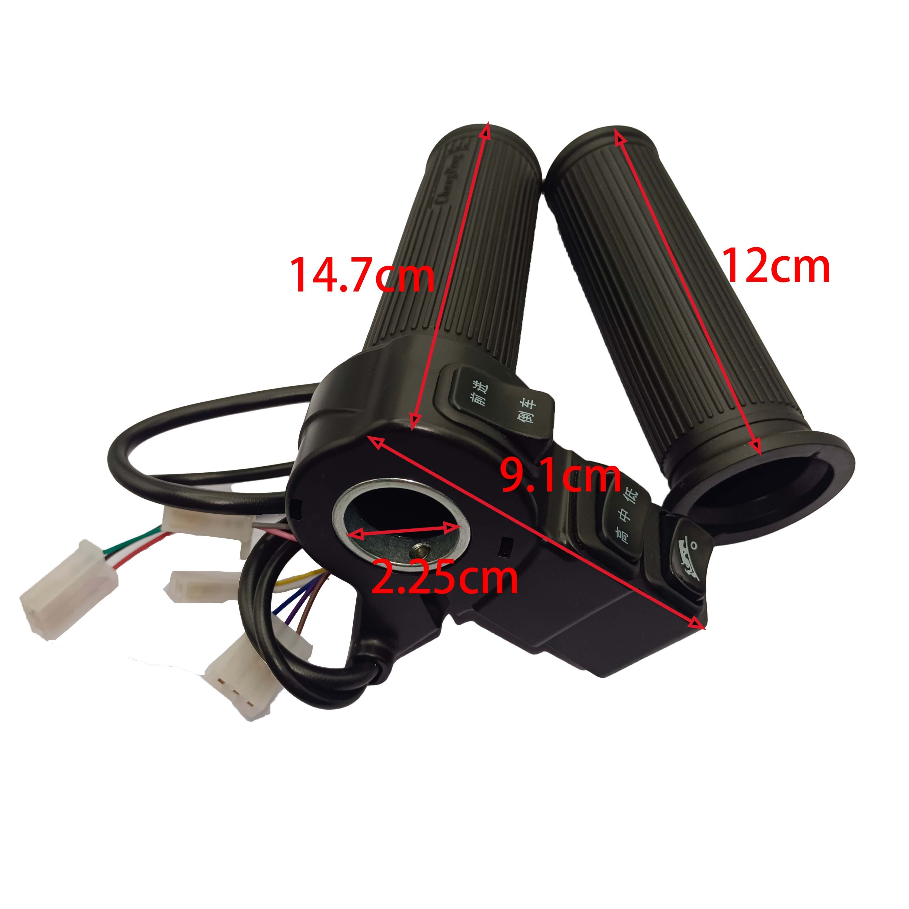 Customized Electric Bike Scooter Motorcycle Throttle 24v 36v 48v Twist Throttle Accelerator With F R Switch