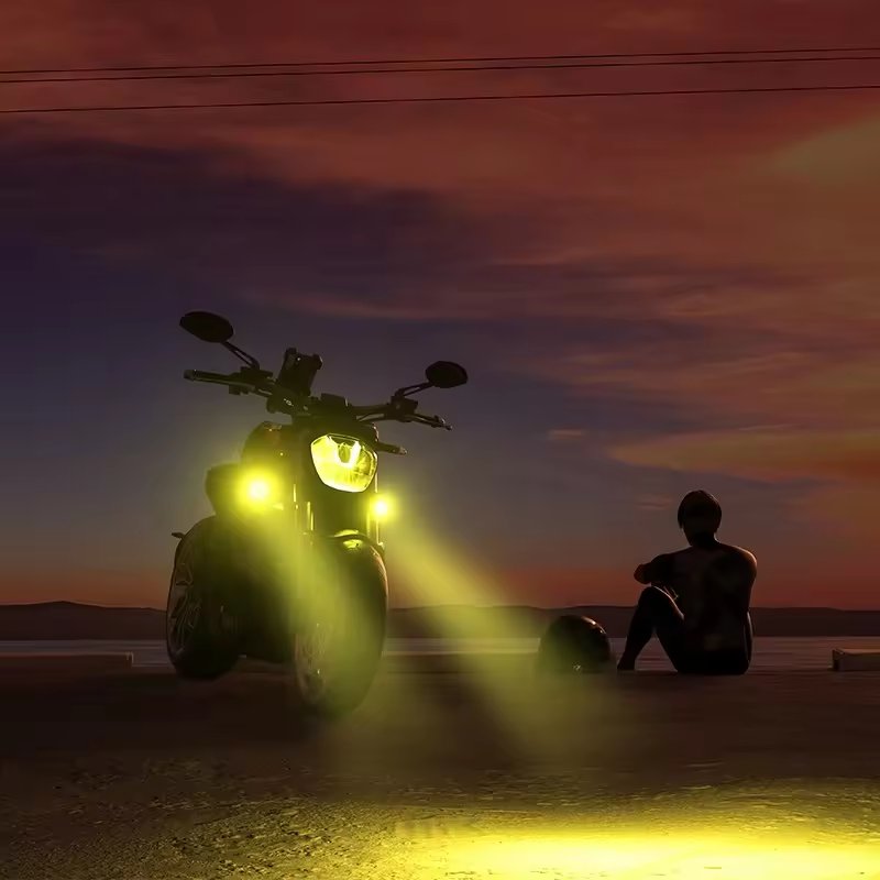 2024 Waterproof Motorcycle Spotlight Super Bright Auxiliary Dual Spotlight Outdoor Equipment Installation Motorcycle Accessories