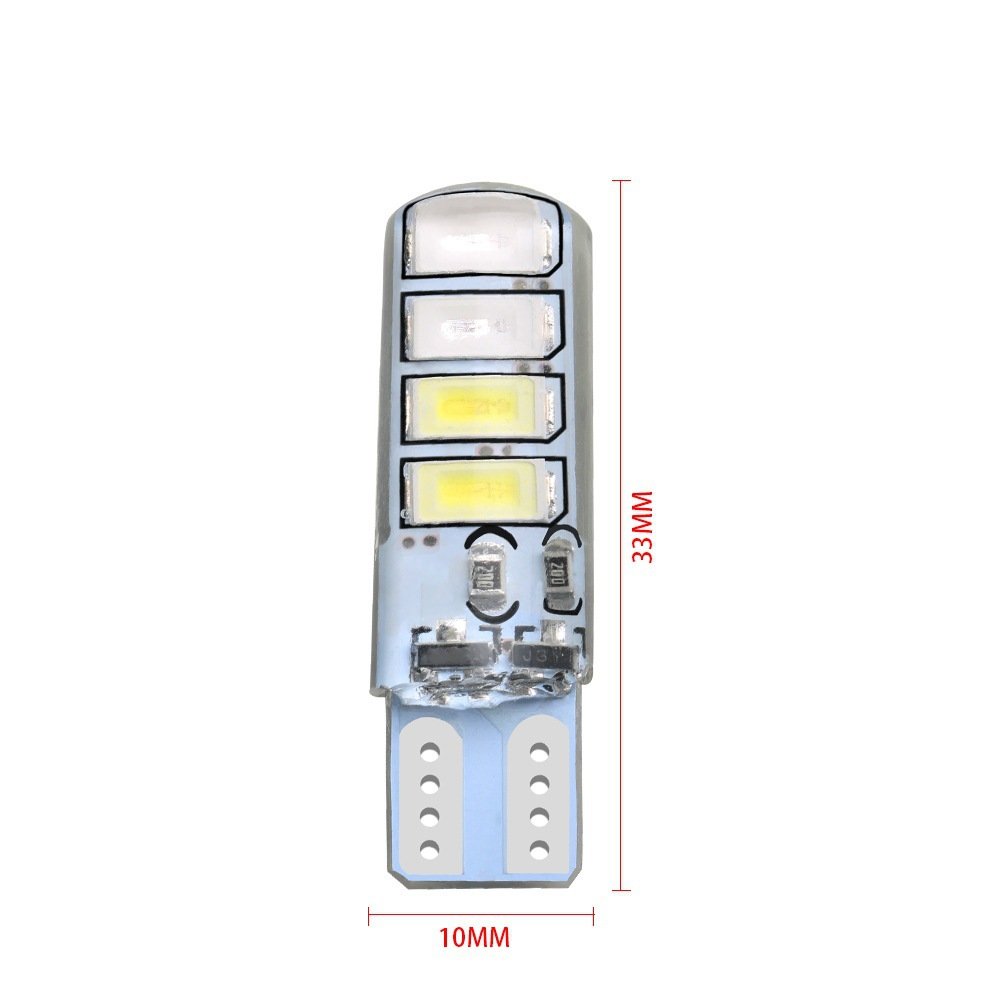 Hot Sale T10 LED Car Light Bulbs 5630 8SMD Two Color Strobe Flash Silicone 12V New Volta Signal Lamp for Kia Used Condition