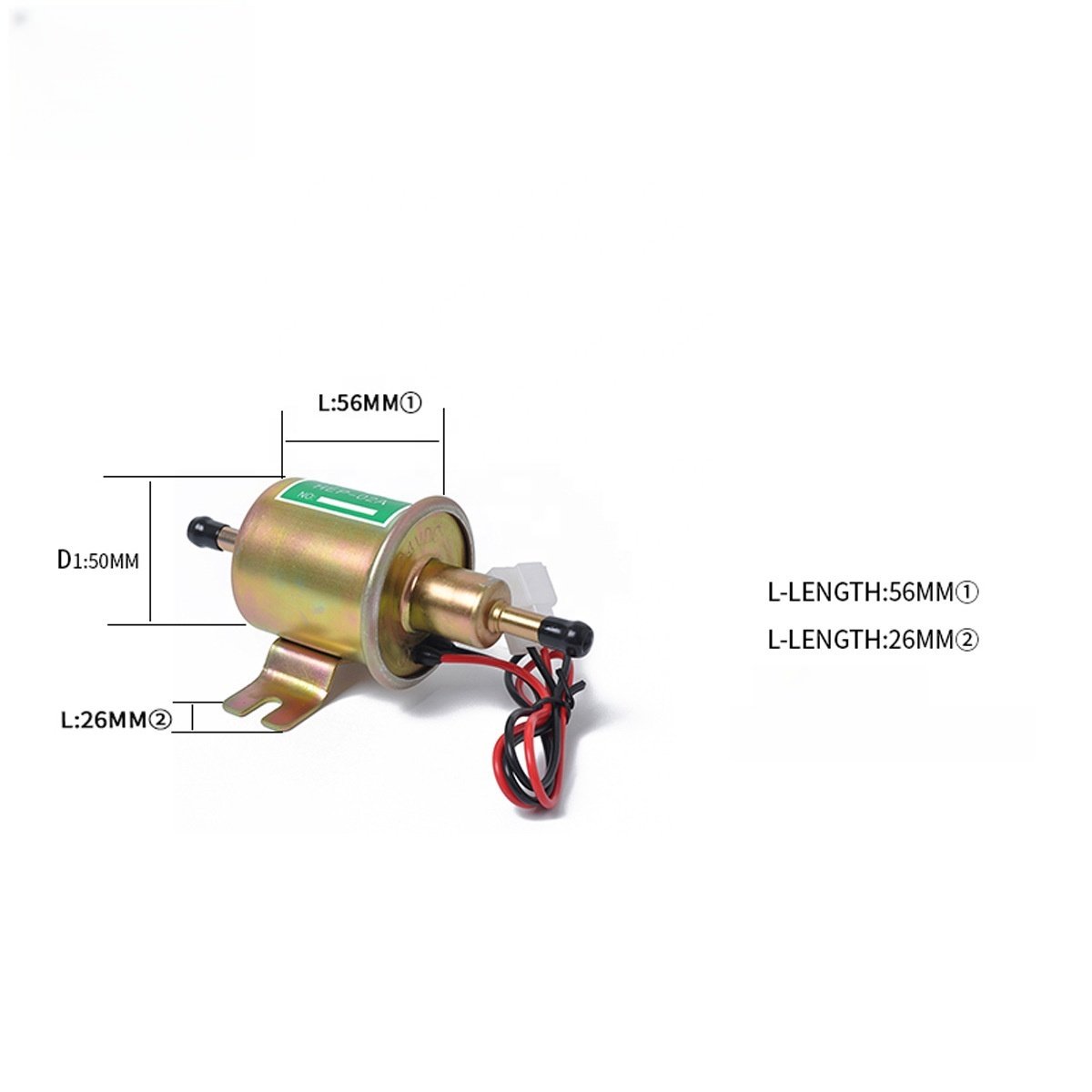 HEP-02A 12V Universal Electric Fuel Pump Low Pressure Diesel Fuel Pump for Cars Carburetors Motorcycles ATVs New Used Engine