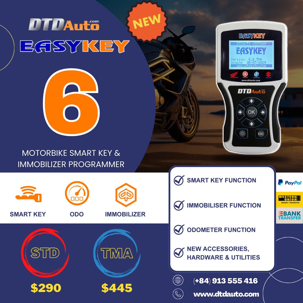 Easykey Handheld tool Motorcycle Key Programmer used for program smart key for YAMAHA TMAX & has ODO-meter advanced function