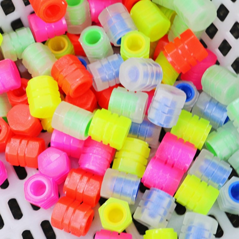 Fluorescent Car Tire Air Dust Cover Luminous Glow in The Dark Valve Stem Caps