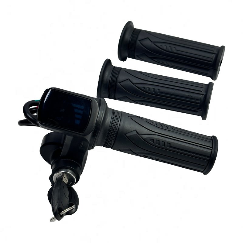2024 battery level Lcd Display 36v48v60v+Grips Throttle+Lock/Key Electric Scooter Parts Bicycle Accessory Tricycle Accelerator