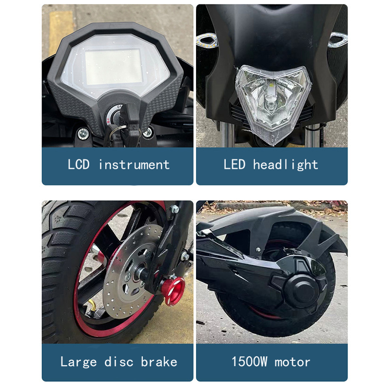 Electric Motorcycle With Removable Battery Used 2 Wheel Electric Motorcycles
