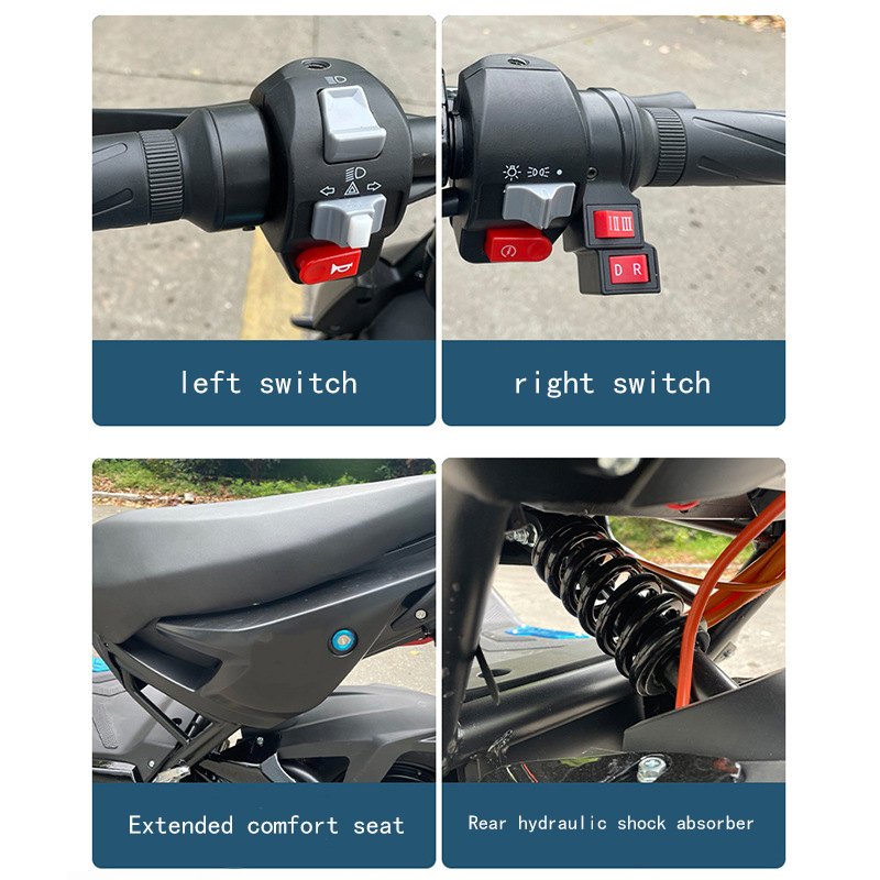 Electric Motorcycle With Removable Battery Used 2 Wheel Electric Motorcycles