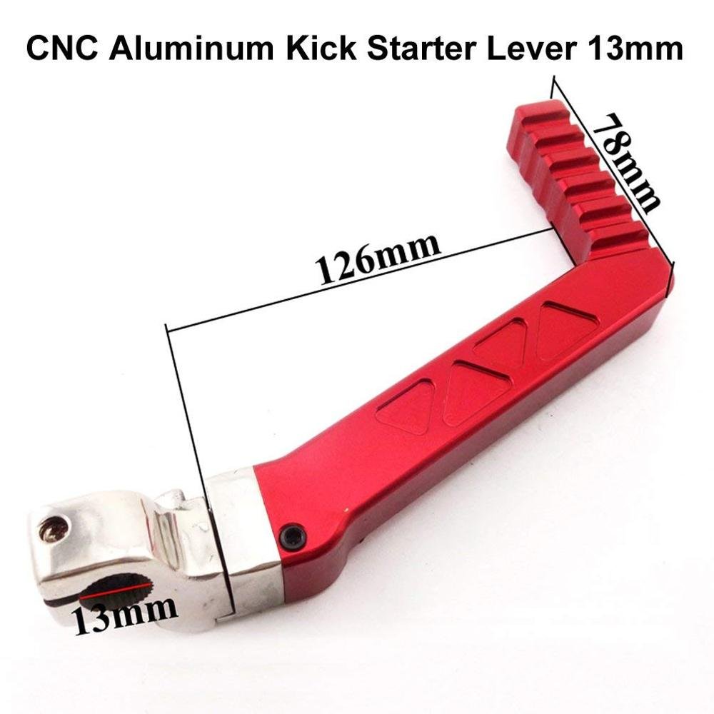 Mocell aluminum motorcycle spare parts kick start lever with color anodized and adjustable sizes