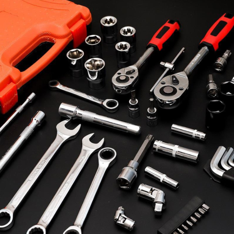 46 sleeve set ratchet plate hand repair auto repair multi-functional vehicle repair tools