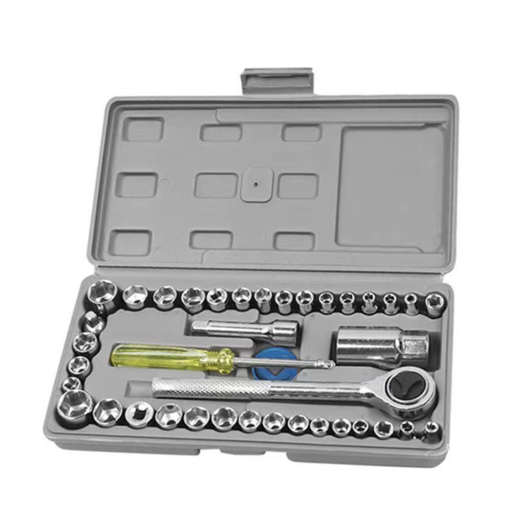 46 sleeve set ratchet plate hand repair auto repair multi-functional vehicle repair tools