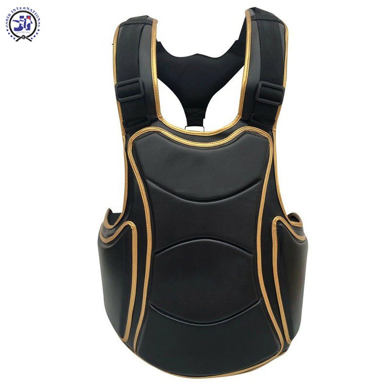 2024 Premium Leather Custom Logo Body Protector Chest Guard Belly Protector MMA Kick Boxing Muay Thai