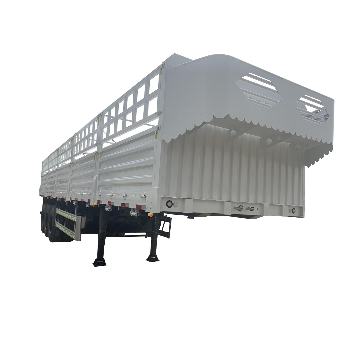 China Factory Hot Selling Customized 2 Axle 60 80 Ton Cargo Transport Sidewall And Fence Cargo Semi Trailer