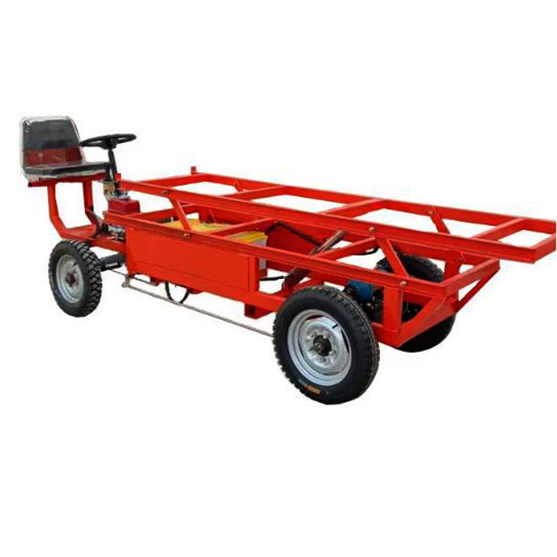 Electric four wheel reverse hydraulic lift - electric wet brick carrier for brick factory
