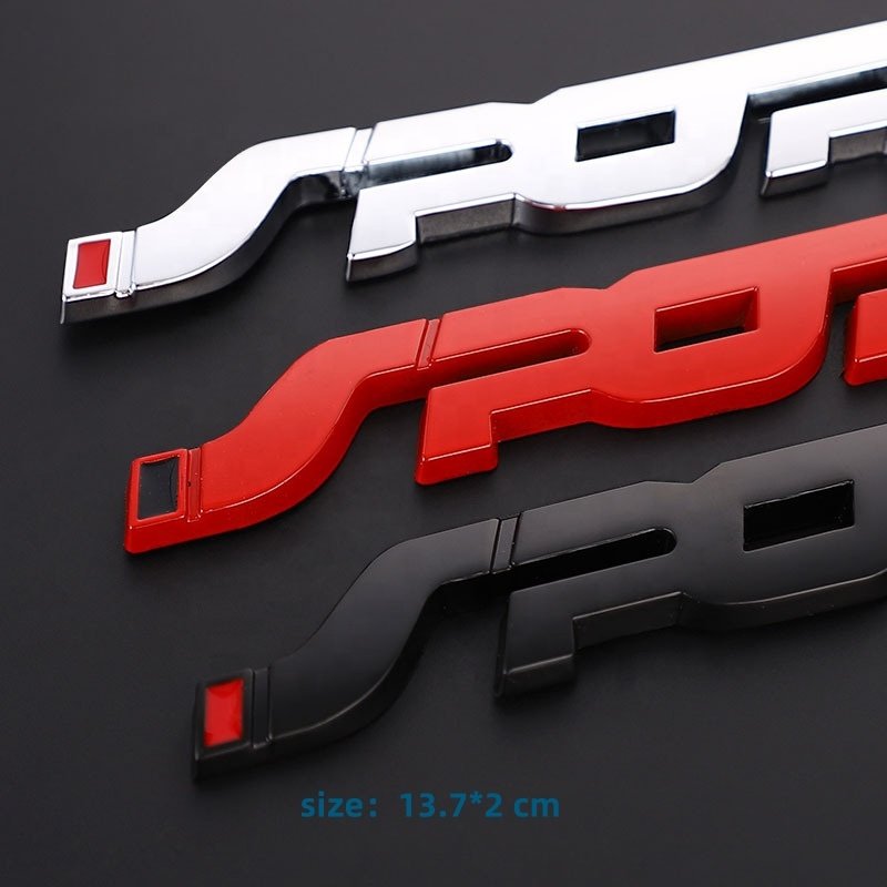 Customized Sports letters car Emblem auto side fender Trunk badge Sticker Racing Motorcycles Decal Sticker