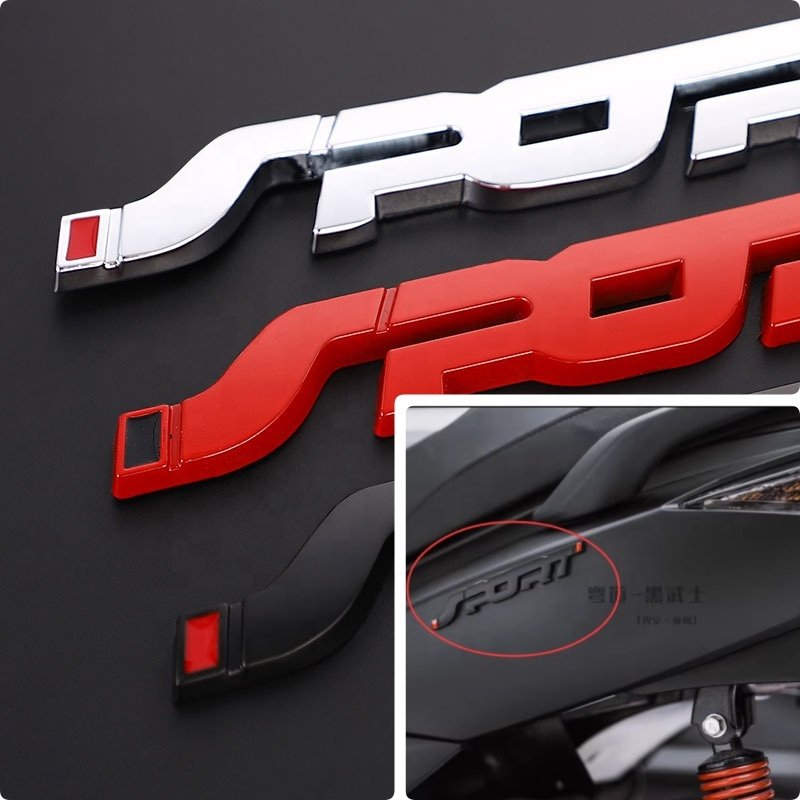 Customized Sports letters car Emblem auto side fender Trunk badge Sticker Racing Motorcycles Decal Sticker