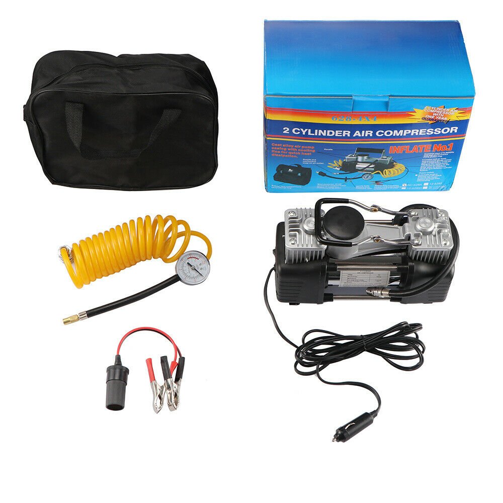 Double Cylinder Portable 4 In 4 Car Air Compressor 12 V Tyre Inflator Air Compressor Pump