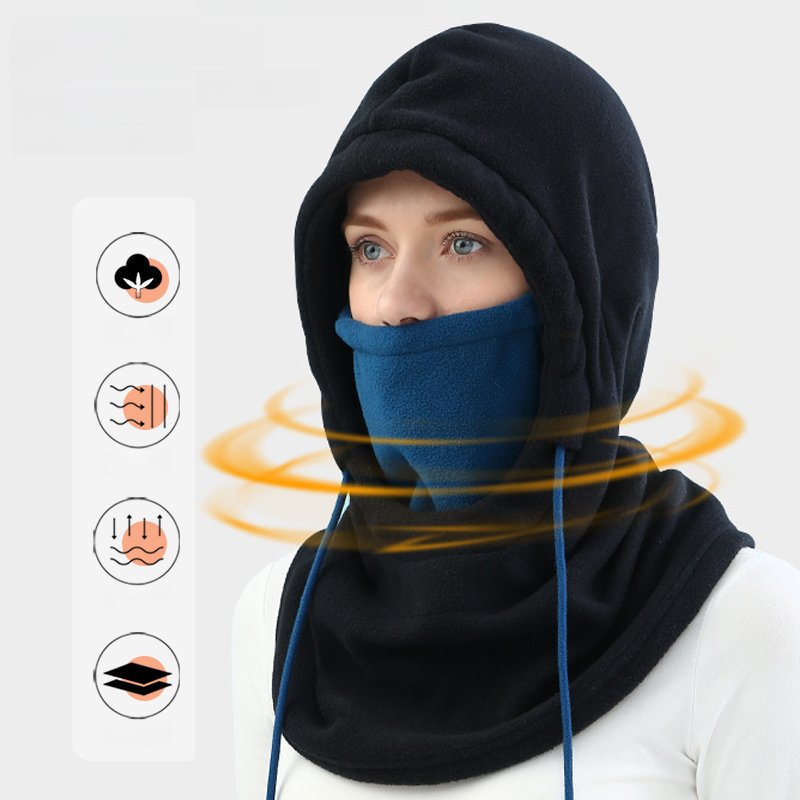 Winter Thermal Fleece Full Cover Up Mask Hat Motorcycle Neck Warmer Tie Dye Outdoor Sports Hooded Ski Face Mask Hiking Balaclava