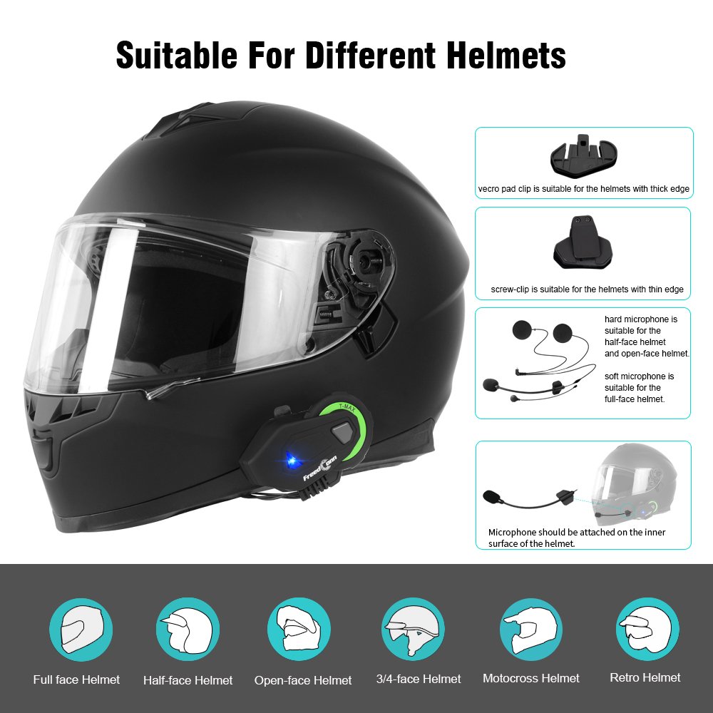 Hot Selling Waterproof Bluetooth Helmet Headset for Motorcycles ABS Intercom with Fancy Design Used Condition