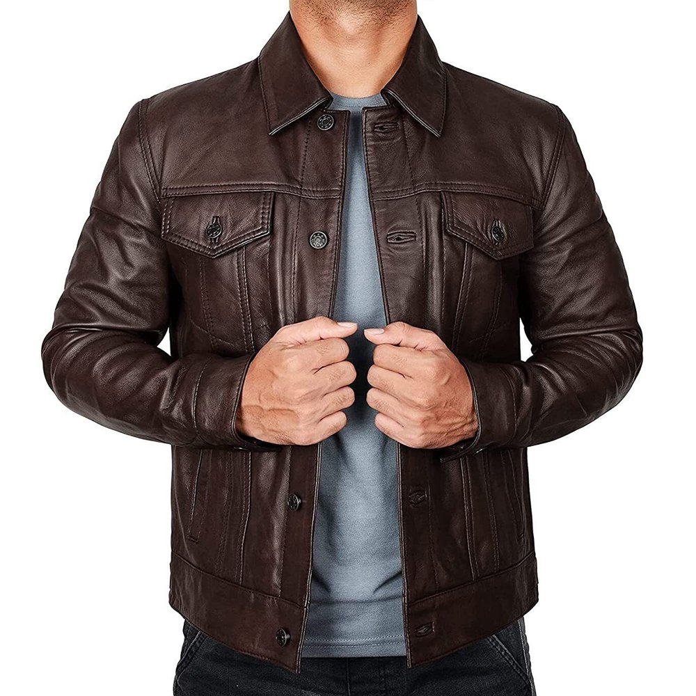 Best Selling motorcycle clothing PU leather jacket for men 2025 New Style Light Weight Windproof Men Leather Jacket OEM Service