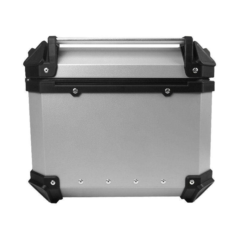 F2-MOTO 55L-X silver aluminum alloy top box used for motorcycle and electric vehicle tail installation