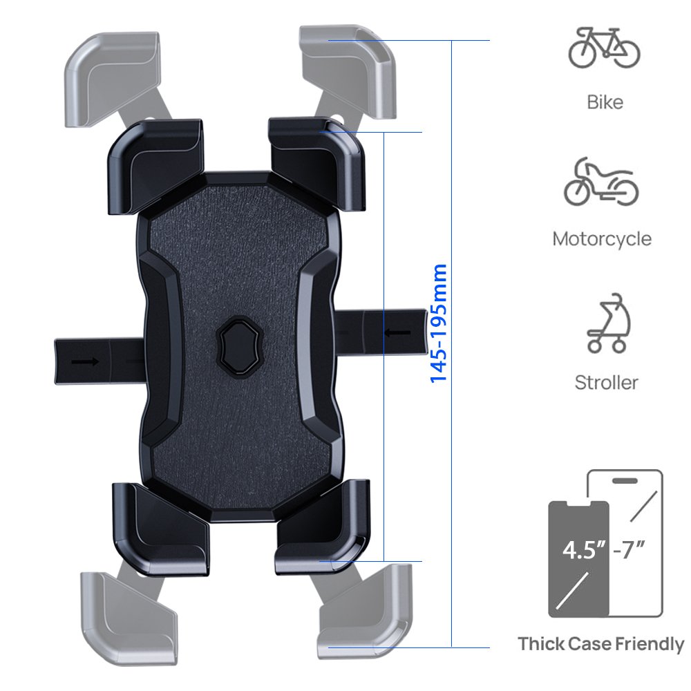 New Design One Touch Cradle Mobile Holders Hot Selling Motorcycle Bike Handlebar Cellphone Mount Phone Holder for Bicycle