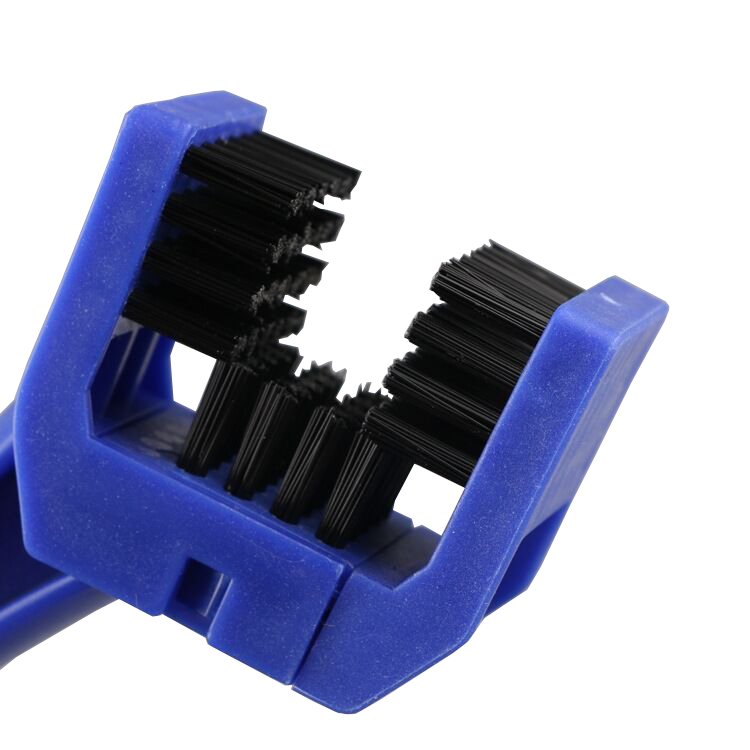 Motorcycle Chain Crankset Brush Bicycle Chain Washer Cleaner Tool in Black Red Blue Color