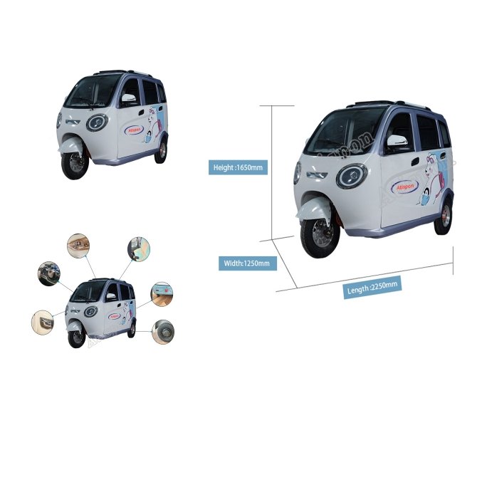 Factory Price Safe Tricycle Moto Electric Trike 3 Wheel Electric Bike Motorized Tricycles