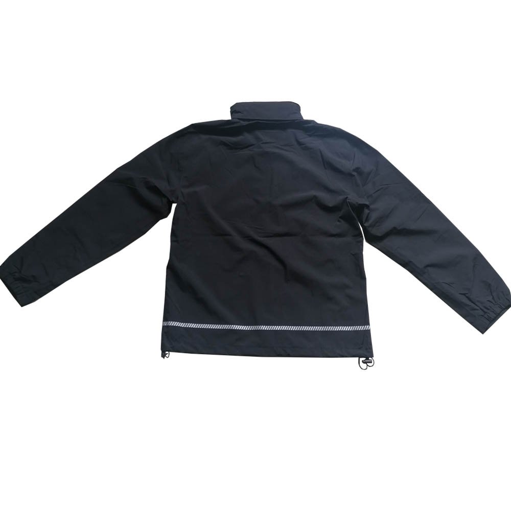 OEM High Quality Men's Unisex Safari Jacket Black Windproof Stylish Casual Style Zipper Closure Thin
