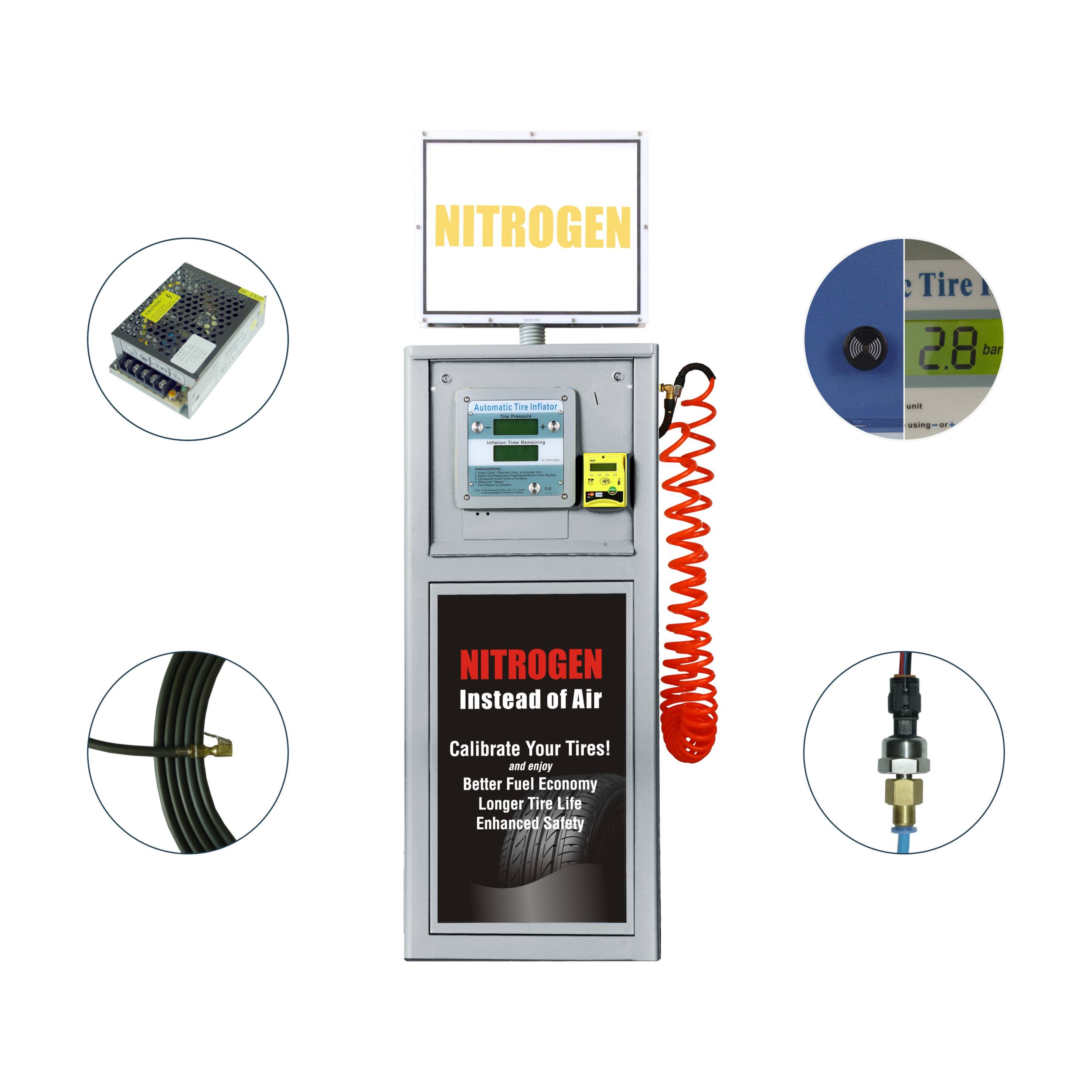 G5 SS Air Machine Gas Station Tire Pump vacuum cleaner air vending machine Nitrogen Inflator Tire Inflator Fuel tire inflators