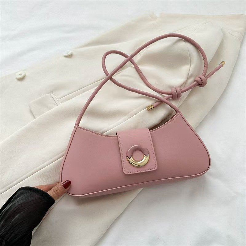 Women's New Style Motorcycle & Cycling Bags Luxury Designer Handbags PU Vintage Waxed Leather Multi-pocket Small Shoulder Bag