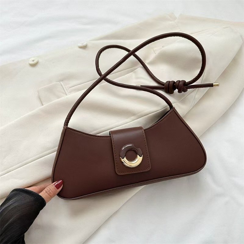 Women's New Style Motorcycle & Cycling Bags Luxury Designer Handbags PU Vintage Waxed Leather Multi-pocket Small Shoulder Bag