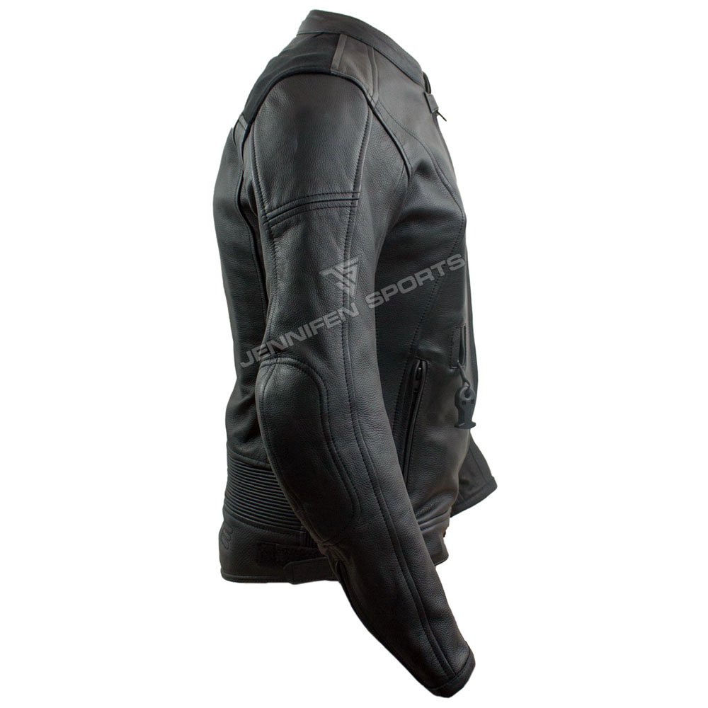 High Quality Motorcycle Women Leather Jacket On Front Genuine Zip Side Pockets Elbow Pads With Satin Lining Used Inside Jacket