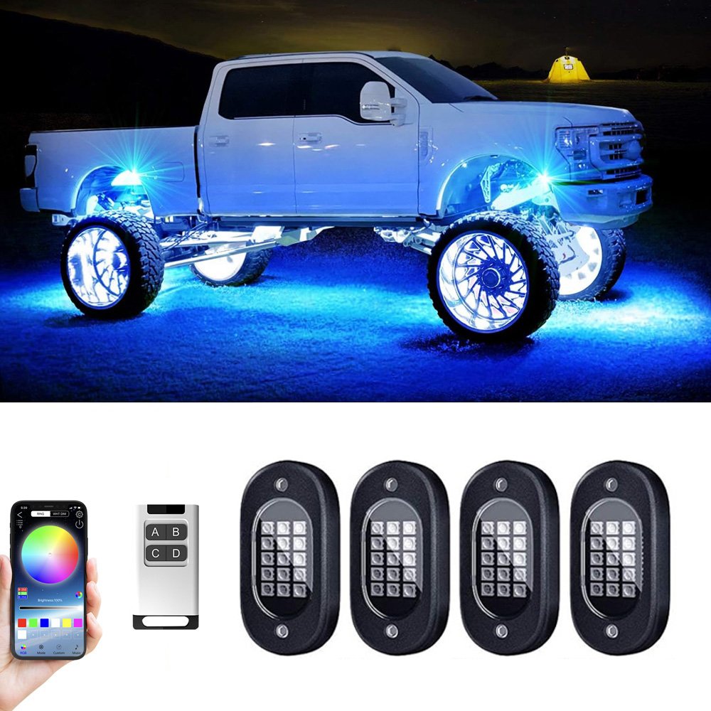 YiLaie Hot sale High Brightness Multifunction Neon underglow Kit Waterproof IP68 with APP/RF Control RGB LED Car Rock Lights