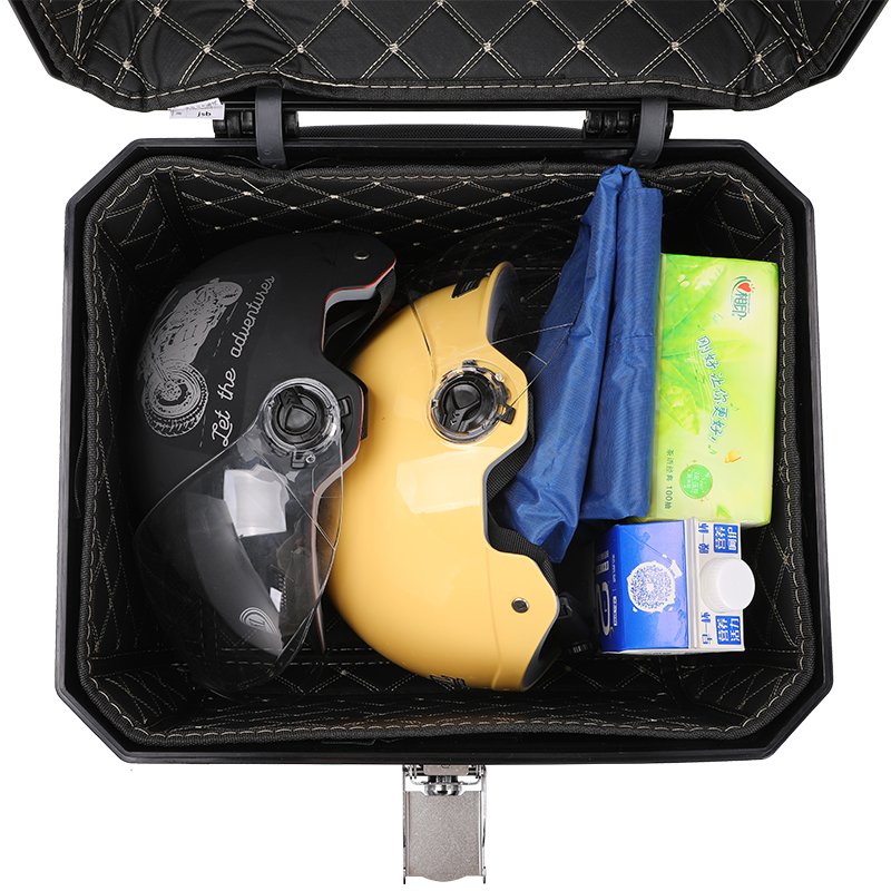 GSB 45L Motorcycle Top Box ABS Waterproof Roof Trunk for Urban Commute and Long Distance Tours Used Condition Alloy Tail Boxes