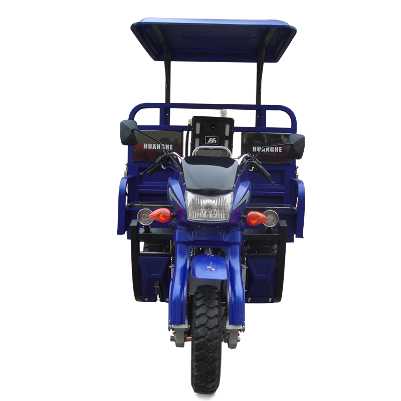 Gasoline tricycle with a large capacity convertible with cargo compartment used by friendly farmers