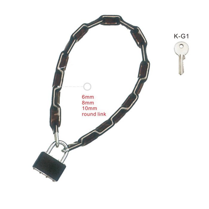 bike security anti-theft heavy duty steel chain lock with padlock for bike motorcycle dirt bike