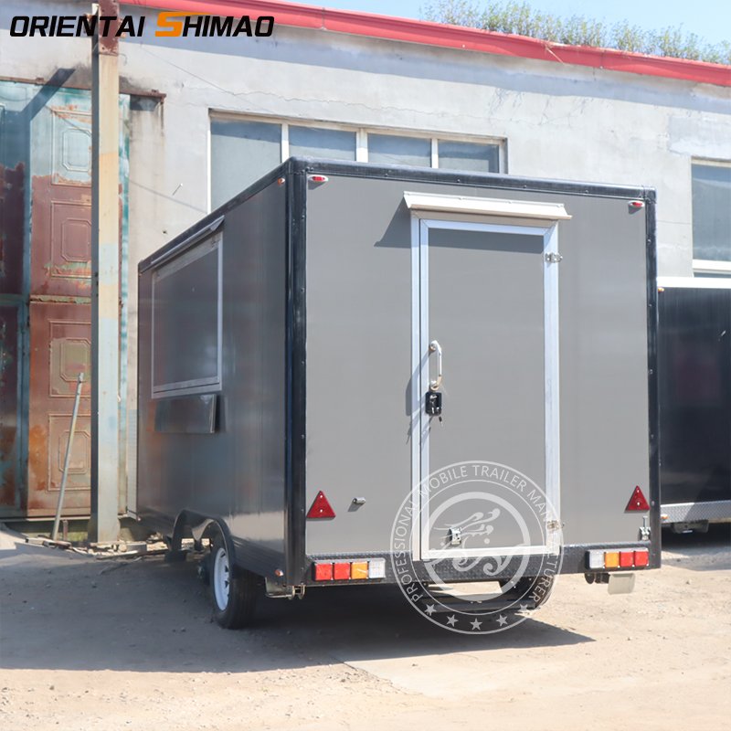 High Quality Colorful Square Box Street Mobile Food Cart Fast Food Trailer Hot Dog Food Truck