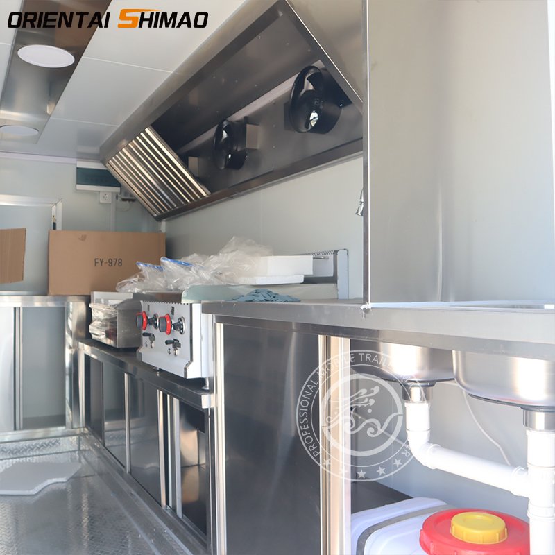 High Quality Colorful Square Box Street Mobile Food Cart Fast Food Trailer Hot Dog Food Truck