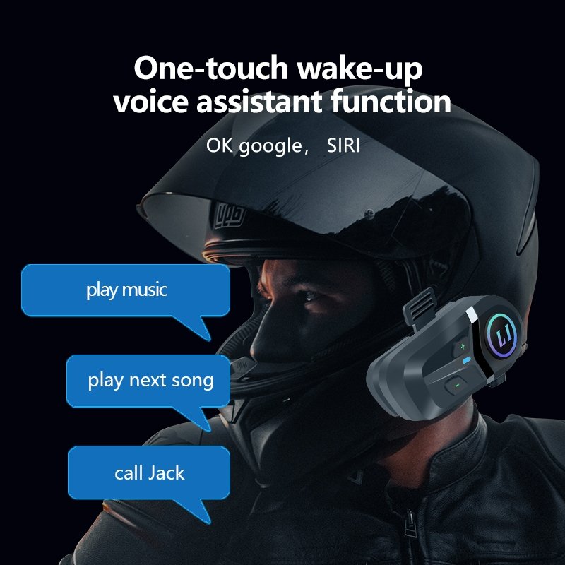 Colorful IPX6 Waterproof Helmet Motorcycle Earphones BT 5.3 Headphones Noise cancelling Wireless Helmet Headset with Microphone