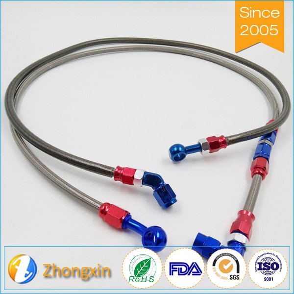 High quality oil cooler line e85 ptfe stainless braided brake hose ptfe clutch line