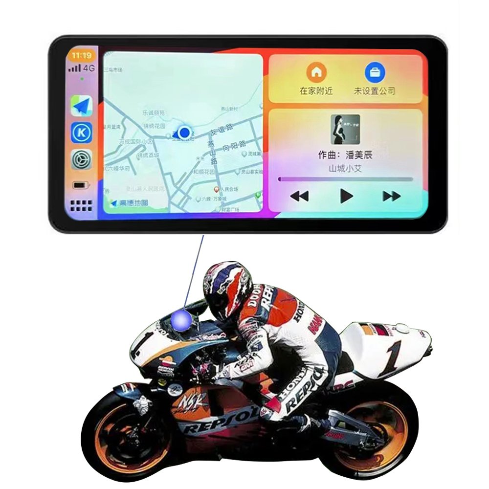 Wholesale 6.3 Inch Linux System Waterproof Car Radio Multimedia Carplay Android Auto Bt Dvr TPMS OTA Gps Motorcycle Navigation